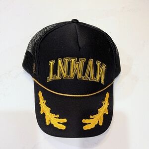 Embroidered Black and Gold Cap